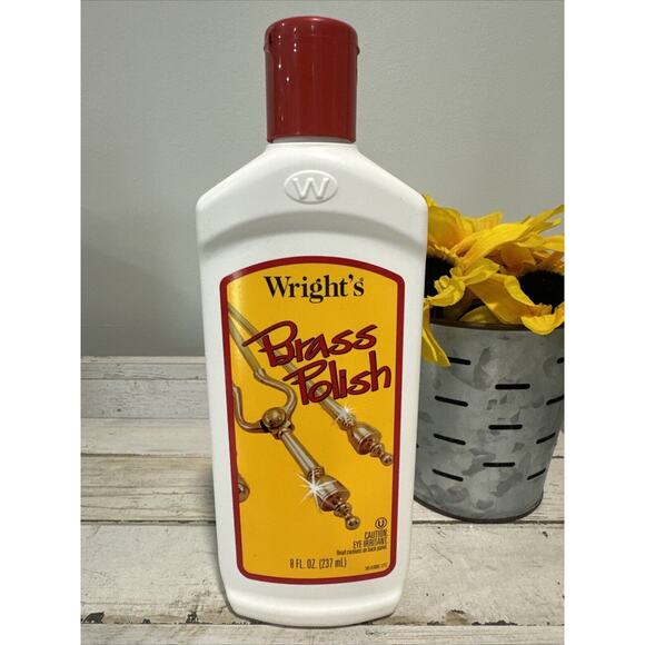Wright's Brass Copper Chrome Bronze Pewter Polish Cleaner 8oz Discontinued HTF - Picture 1 of 8